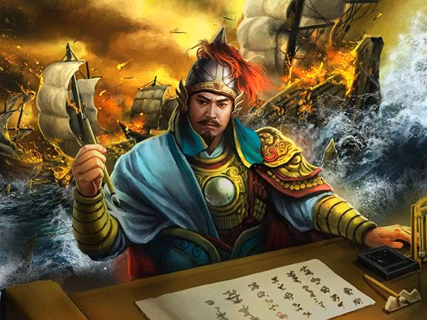 một tạo hình của thái sư thượng quốc công trần hưng đạo với hình ảnh chiến thắng bạch đằng.jpg -0