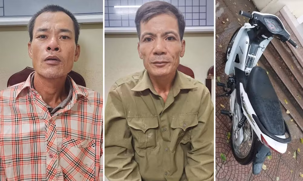 Bắt nhanh 2 con nghiện trộm xe của khách đi chợ -0