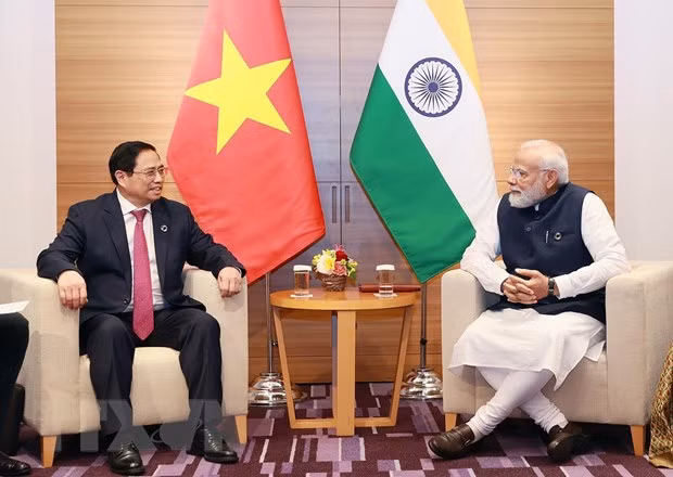 Thủ tướng Phạm Minh Chính hội kiến Thủ tướng Ấn Độ Narendra Modi -0
