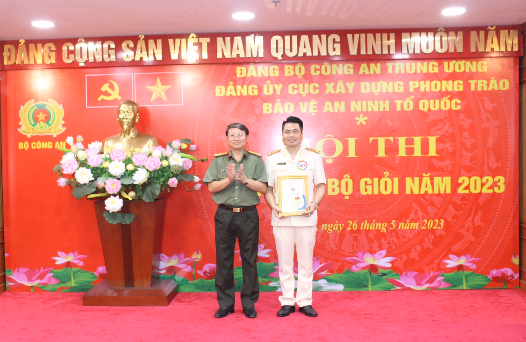 Sôi nổi Hội thi Bí thư chi bộ giỏi Cục Xây dựng phong trào bảo vệ ANTQ -0
