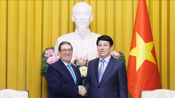 Chủ tịch nước Lương Cường tiếp Bộ trưởng Ngoại giao Cuba