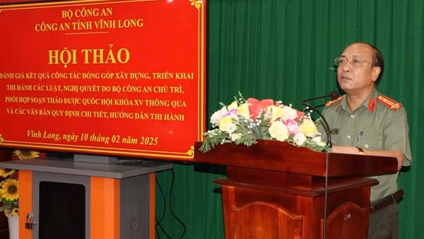Vĩnh Long: Hội thảo đánh giá kết quả đóng góp xây dựng triển khai thi hành các Luật, Nghị quyết do Bộ Công an chủ trì
