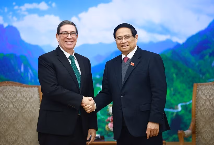 Thủ tướng Chính phủ Phạm Minh Chính tiếp Bộ trưởng Ngoại giao Cuba -1