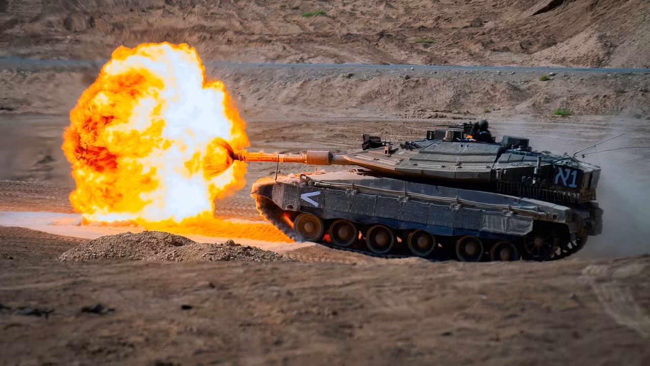 Xe tăng Israel trút đạn 