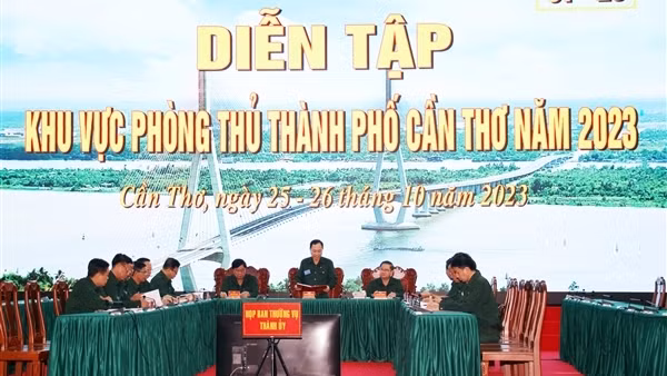 Diễn tập khu vực phòng thủ TP Cần Thơ năm 2023
