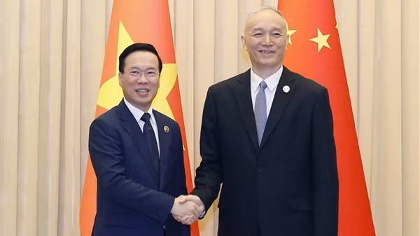 Chủ tịch nước Võ Văn Thưởng hội kiến Bí thư Ban Bí thư ĐCS Trung Quốc
