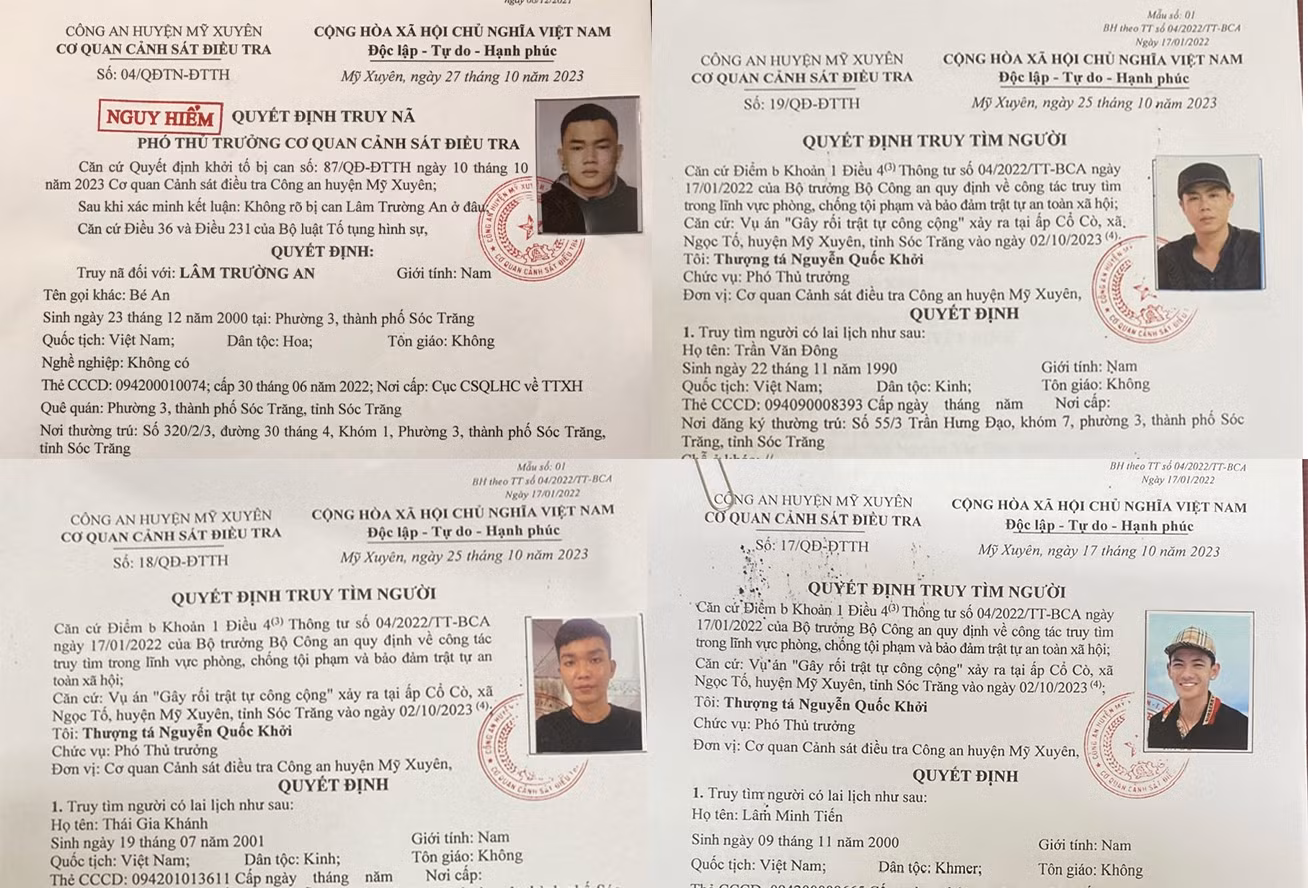Truy nã, truy tìm 4 đối tượng giải quyết mâu thuẫn bằng bạo lực -0