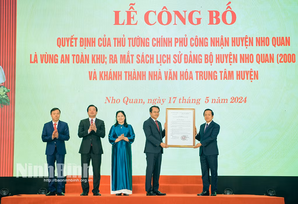 Công nhận huyện Nho Quan là vùng An toàn khu -0