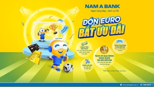 Hòa nhịp Euro Cup 2024 cùng Nam A Bank, nhận ngay quả bóng vàng trị giá 100 triệu đồng