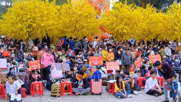 Chuyến xe mùa xuân mang sinh viên về quê đón Tết