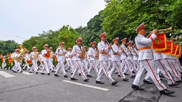 Đoàn Nghi lễ CAND biểu diễn chương trình đặc biệt mừng Đảng, mừng xuân