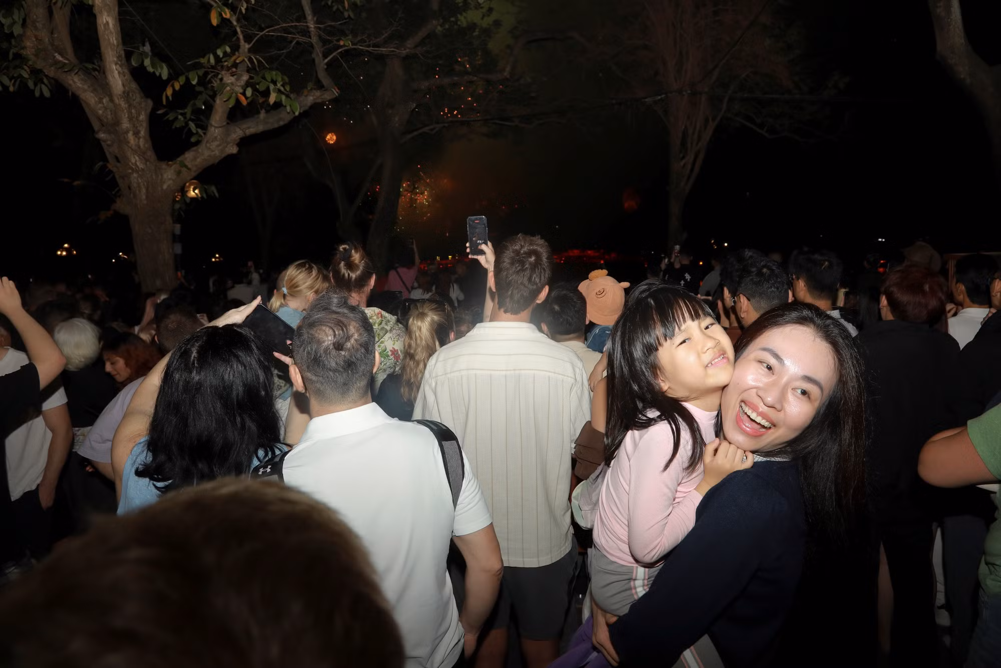 Pháo hoa rực rỡ thắp sáng bầu trời Thủ đô trong đêm Giao thừa -0