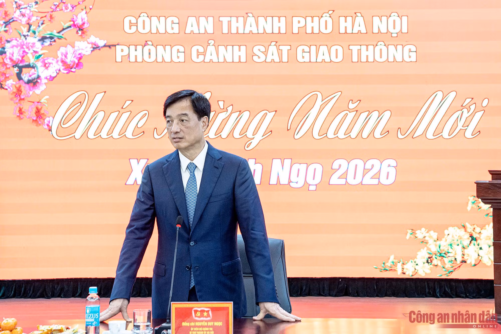 Bí thư Thành ủy Nguyễn Duy Ngọc thăm, chúc Tết lực lượng CSGT Thủ đô -0