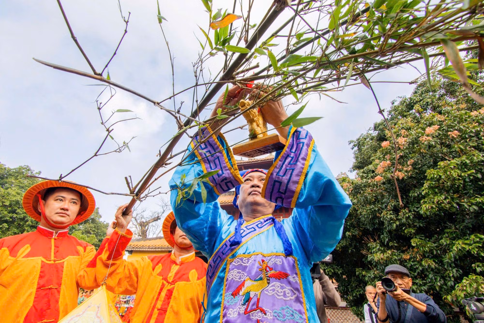 Tái hiện lễ dựng nêu đón Tết trong Hoàng cung triều Nguyễn -0