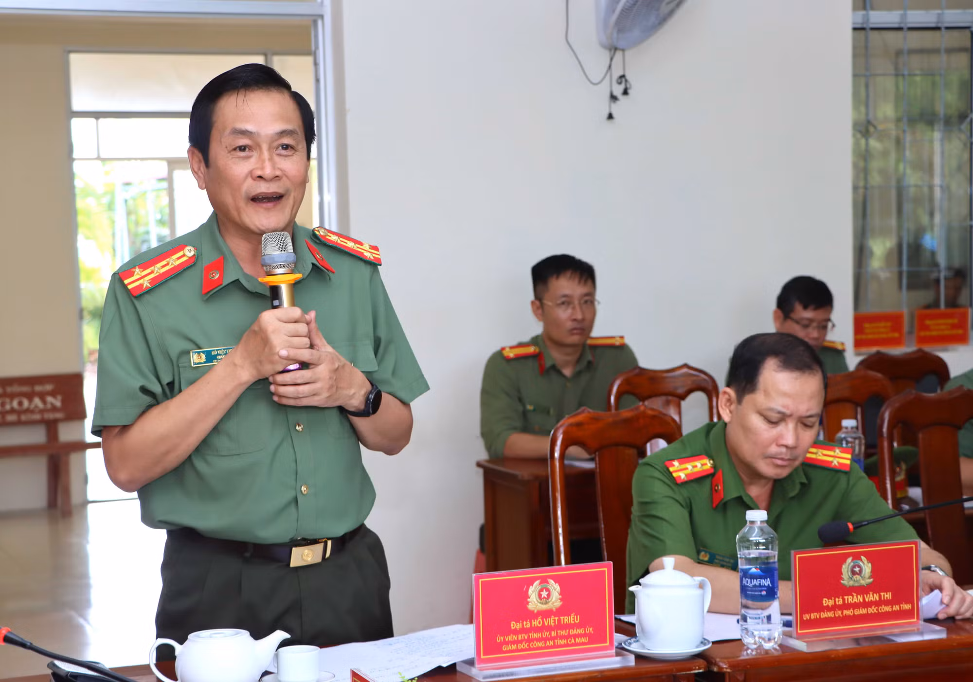 Thứ trưởng Đặng Hồng Đức kiểm tra công tác tại Công an xã Lương Thế Trân, tỉnh Cà Mau -0