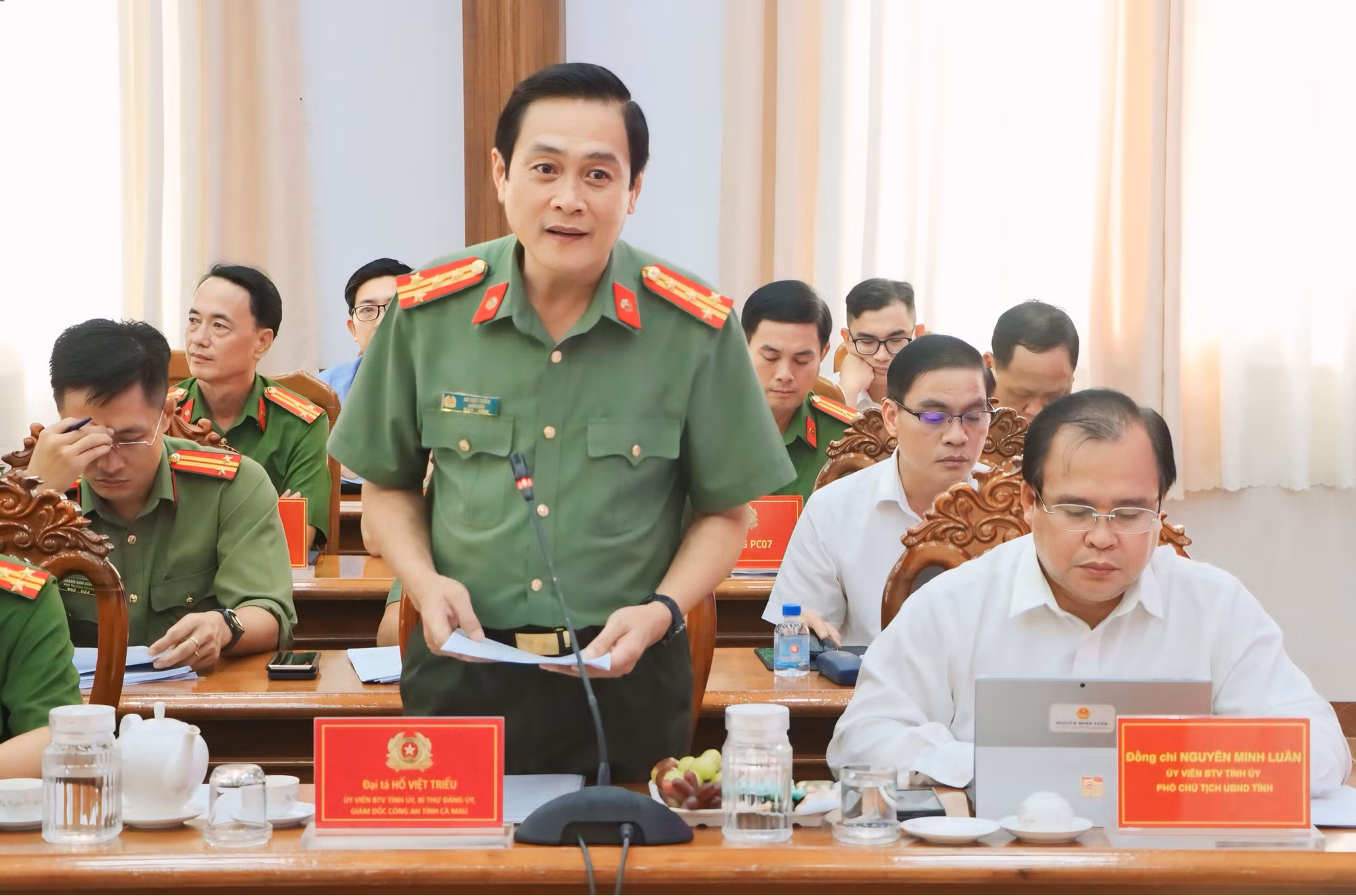 Thứ trưởng Đặng Hồng Đức làm việc với Công an tỉnh Cà Mau -0