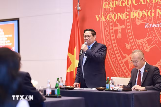 Thủ tướng Phạm Minh Chính và Phu nhân gặp gỡ cộng đồng người Việt tại Kuwait -0