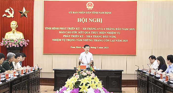 Tỉnh Nam Định đánh giá tình hình phát triển kinh tế - xã hội 4 tháng đầu năm 2025 -0