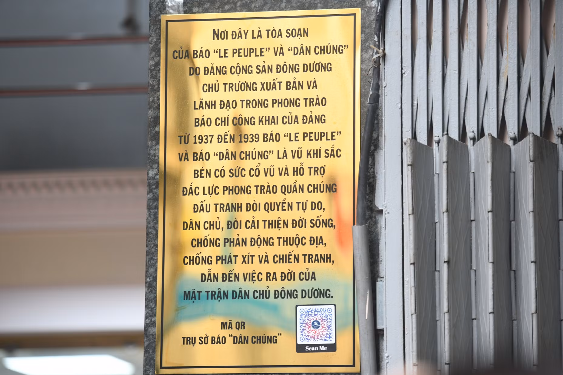 Ra mắt bảng hiệu Di tích lịch sử cấp Quốc gia “Trụ sở Báo Dân Chúng” -1