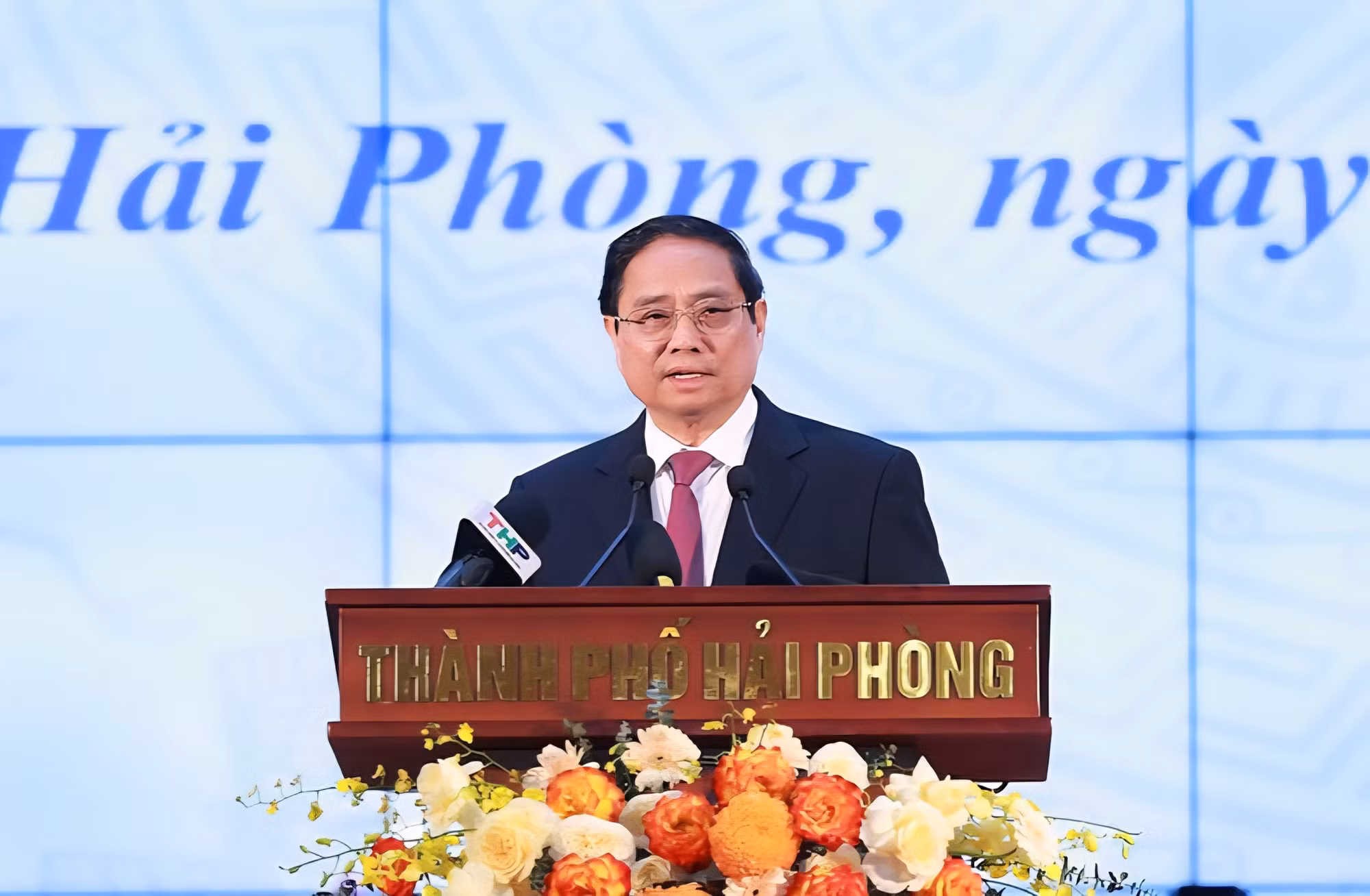 Thủ tướng Chính phủ Phạm Minh Chính dự Lễ công bố sáp nhập TP Hải Phòng và tỉnh Hải Dương -0
