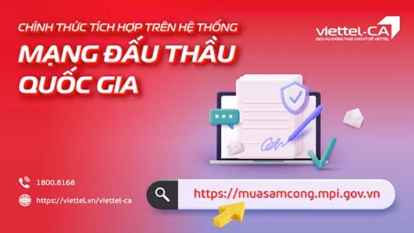 Chữ ký số Viettel-CA chính thức tích hợp trên hệ thống mạng đấu thầu quốc gia (e-GP)