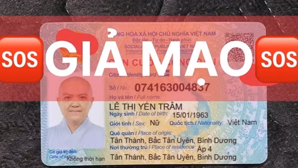 Làm giả căn cước công dân của nhà sư để lừa đảo