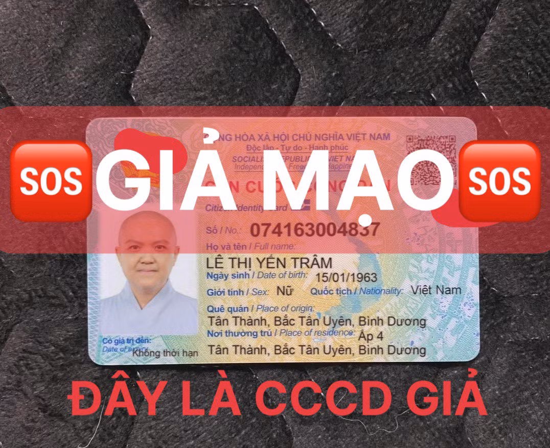 Giả căn cước công dân của nhà sư để lừa đảo -0