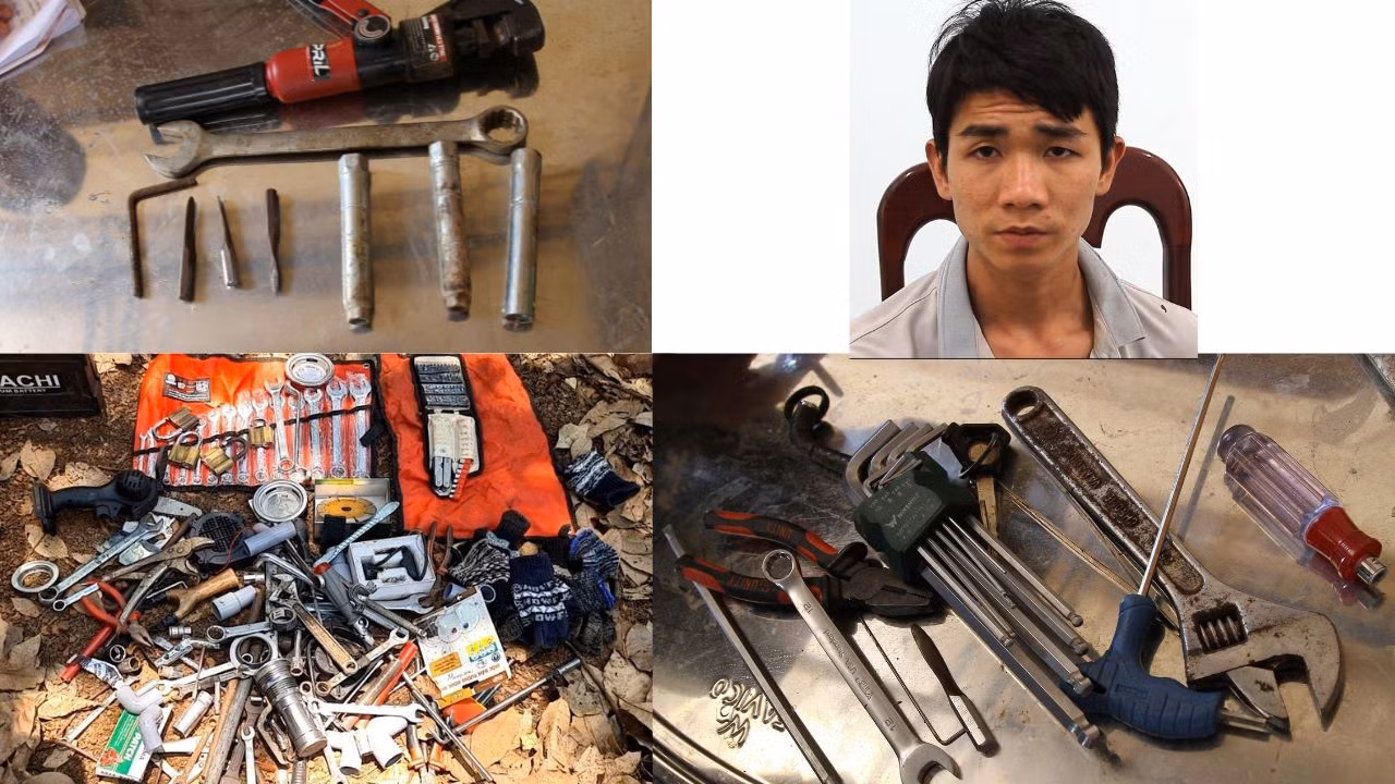 Truy bắt 2 tên trộm có nhiều “đồ chơi” đi gây án -0
