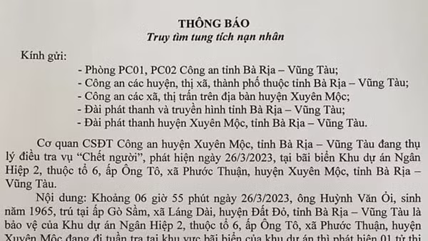 Tìm tung tích nạn nhân tại bãi biển Khu dự án Ngân Hiệp 2