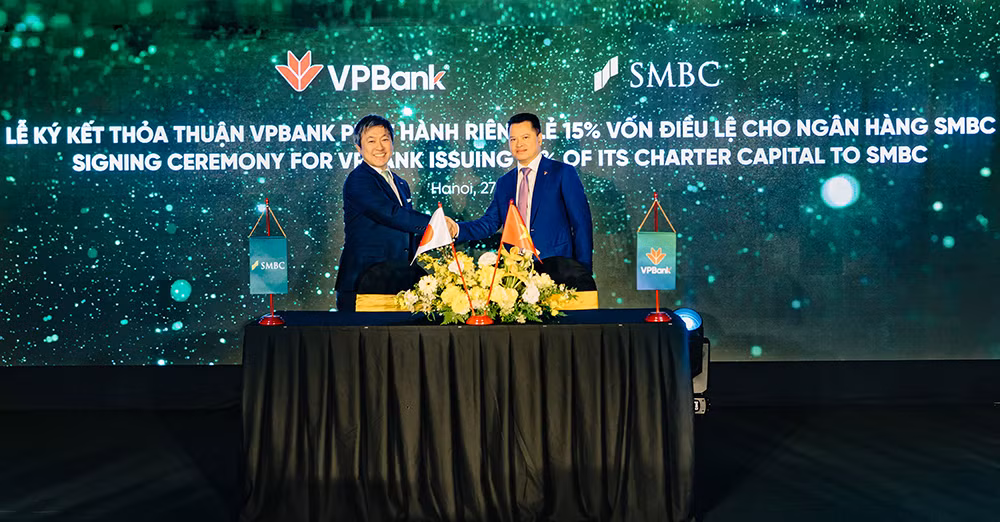 Đạt thỏa thuận bán 15% vốn điều lệ cho SMBC, VPBank đứng thứ 2 về vốn chủ sở hữu khối ngân hàng Việt -0