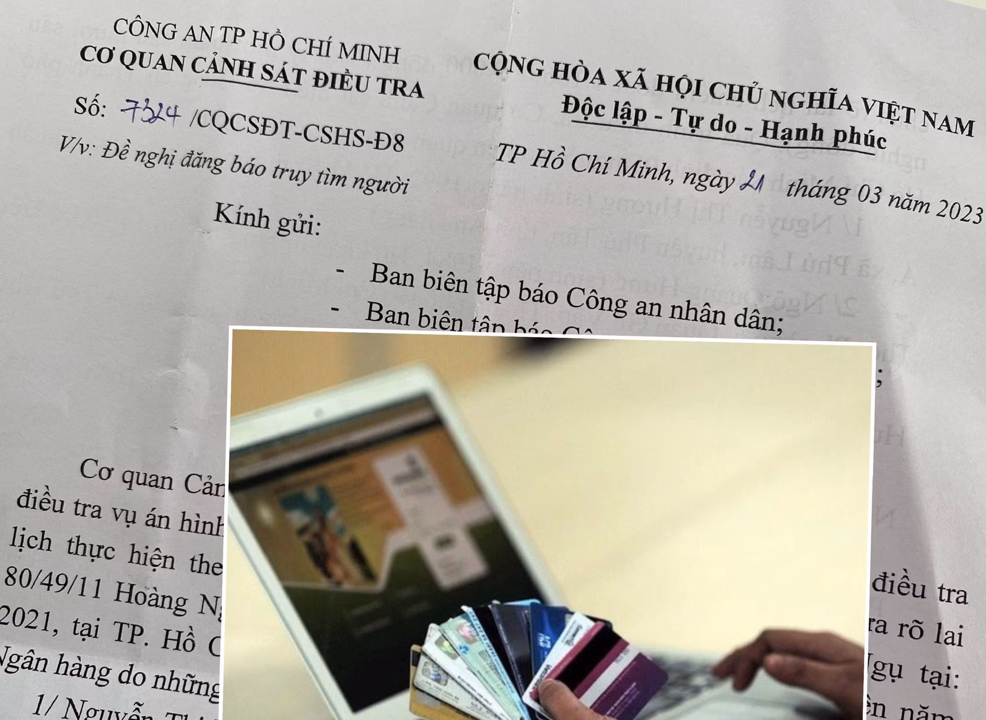 Phát thông báo truy tìm 5 người liên quan đến vụ “lừa đảo chiếm đoạt tài sản” -0