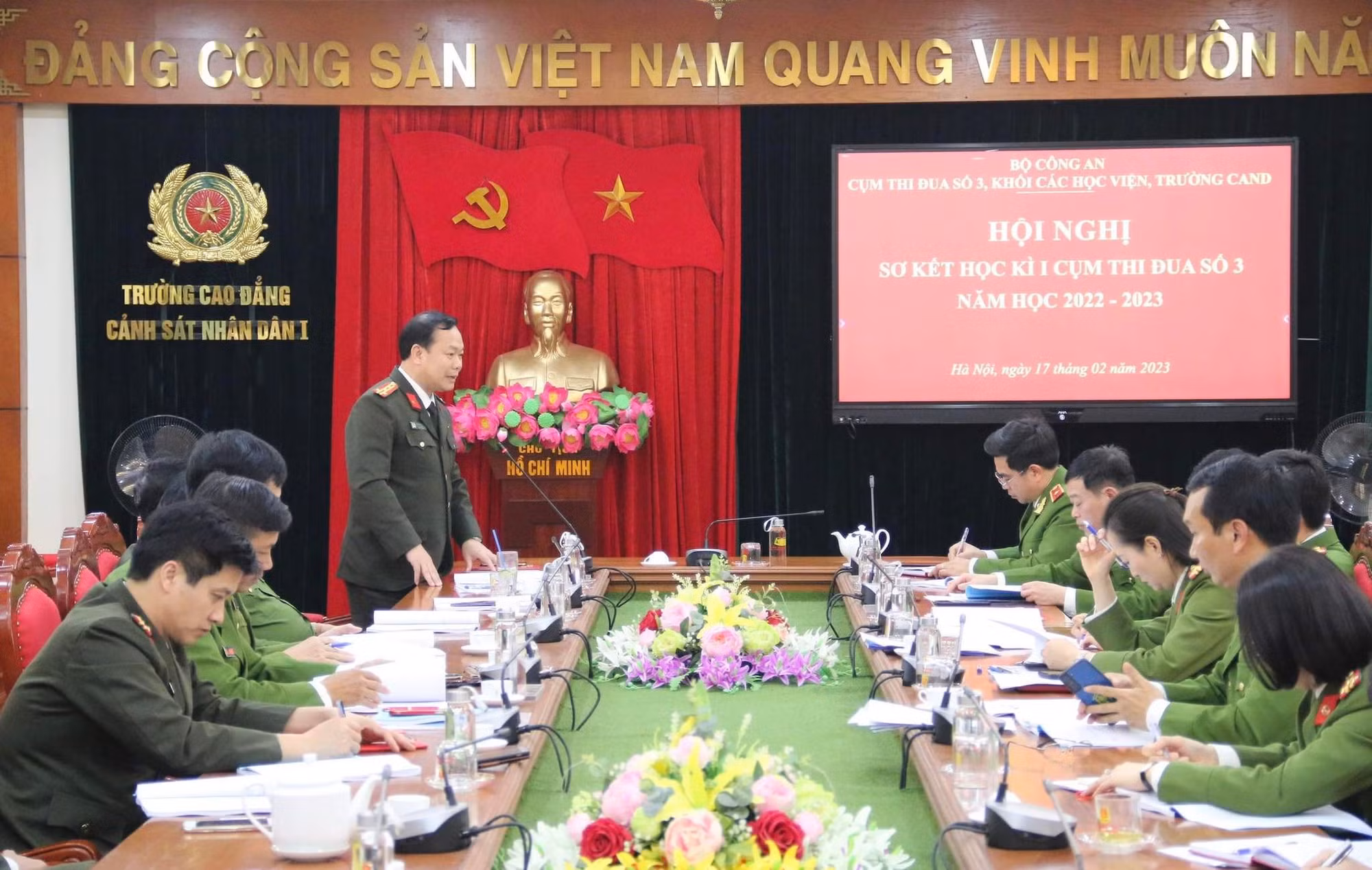 Cụm thi đua số 3, khối các trường Cao đẳng CAND sơ kết học kỳ I -0