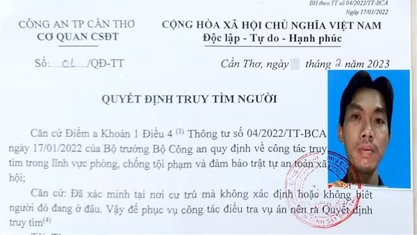 Thông báo truy tìm đối tượng bị tố lừa đảo trên 4 tỉ đồng