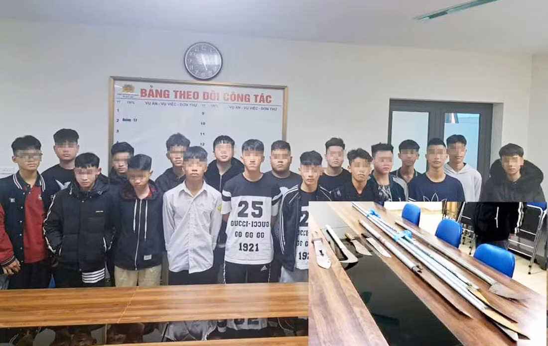 Ngăn chặn hàng chục thanh thiếu niên mang hung khí “phóng lợn” hỗn chiến -0