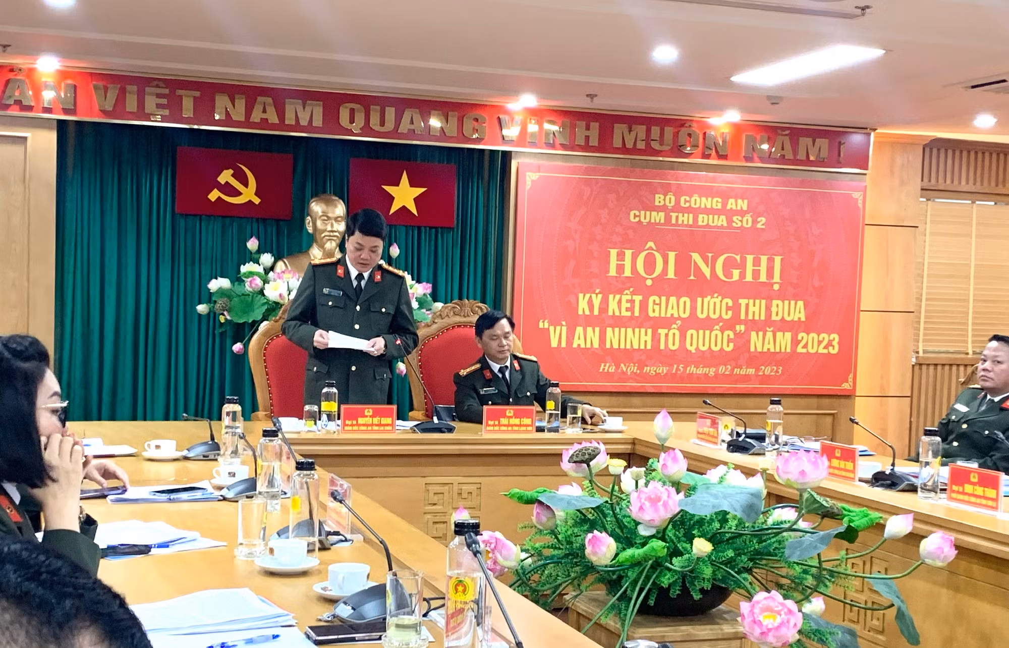 Cụm thi đua số 2 Công an 7 tỉnh biên giới phía Bắc ký giao ước thi đua “Vì an ninh Tổ quốc” -0