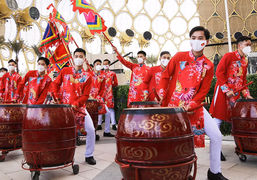 Đoàn nghệ thuật trống hội Học viện CSND tham gia trình diễn -0