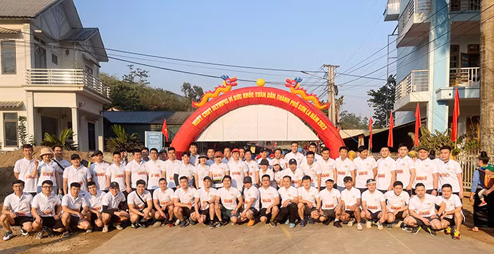 Hơn 200 CBCS Công an Sơn La tham gia&nbsp;Ngày chạy Olympic vì sức khỏe toàn dân năm 2023 -2