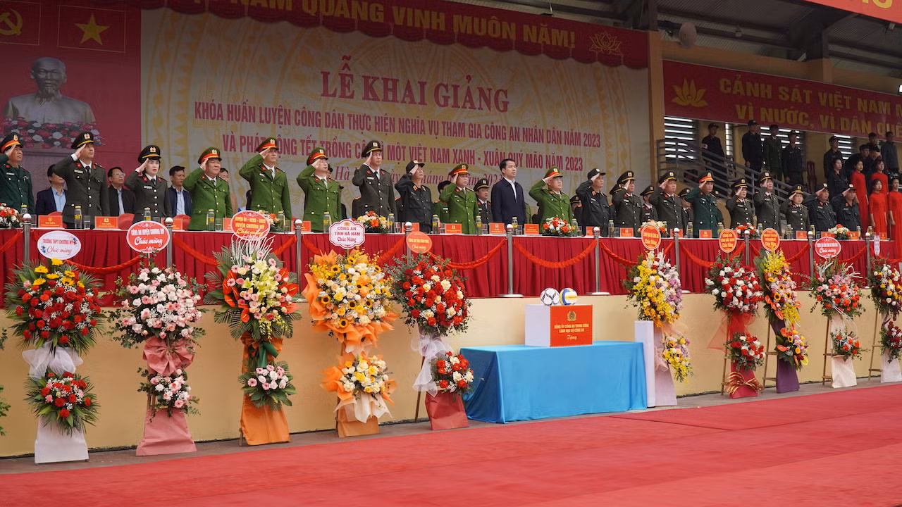 Rộn ràng khai giảng khóa huấn luyện công dân thực hiện nghĩa vụ tham gia CAND -0