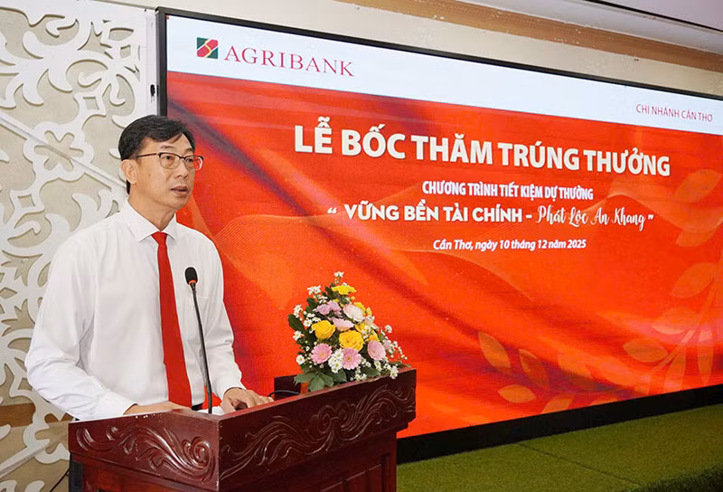 Agribank Cần Thơ bốc thăm chương trình tiết kiệm dự thưởng 