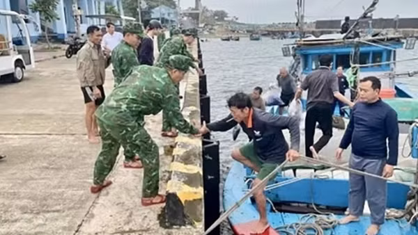 Cứu sống 6 thuyền viên bị chìm tàu cá gần đảo Cồn Cỏ