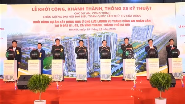 Khởi công Dự án xây dựng nhà ở cho lực lượng vũ trang CAND tại xã Vĩnh Thanh, xã Sơn Đồng, TP Hà Nội