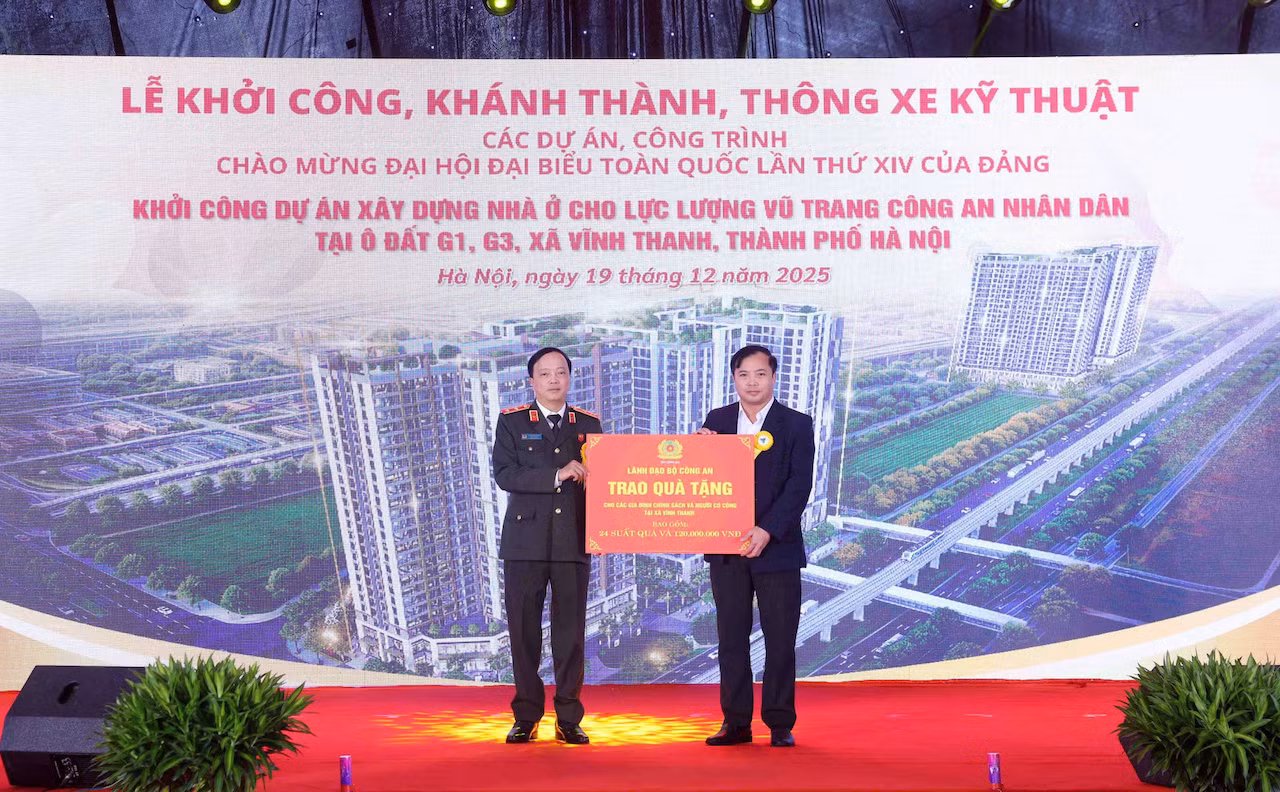 Khởi công Dự án xây dựng nhà ở cho lực lượng vũ trang CAND tại xã Vĩnh Thanh và xã Sơn Đồng và TP Hà Nội -0