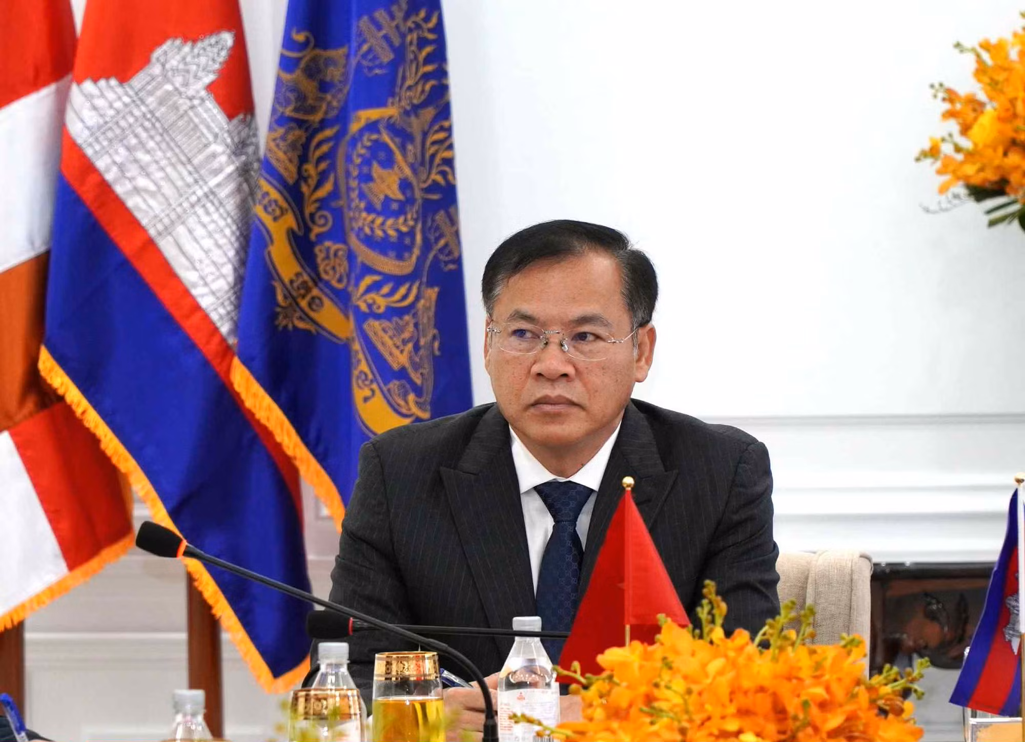 Thứ trưởng Nguyễn Văn Long làm việc Bộ trưởng cấp cao, Giám đốc Trung tâm quốc gia Công nghệ, Thông tin Campuchia -0