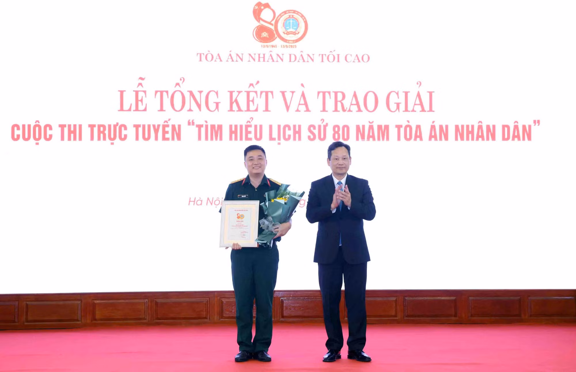 Lễ tổng kết và trao giải cuộc thi trực tuyến “Tìm hiểu lịch sử 80 năm Tòa án nhân dân