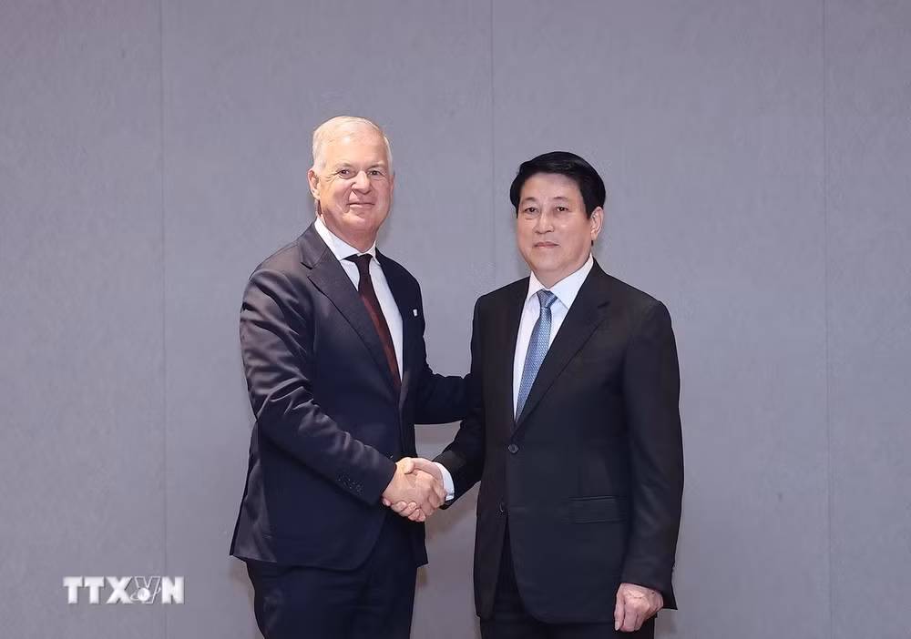 Chủ tịch nước Lương Cường tiếp Lãnh đạo các Tập đoàn -0