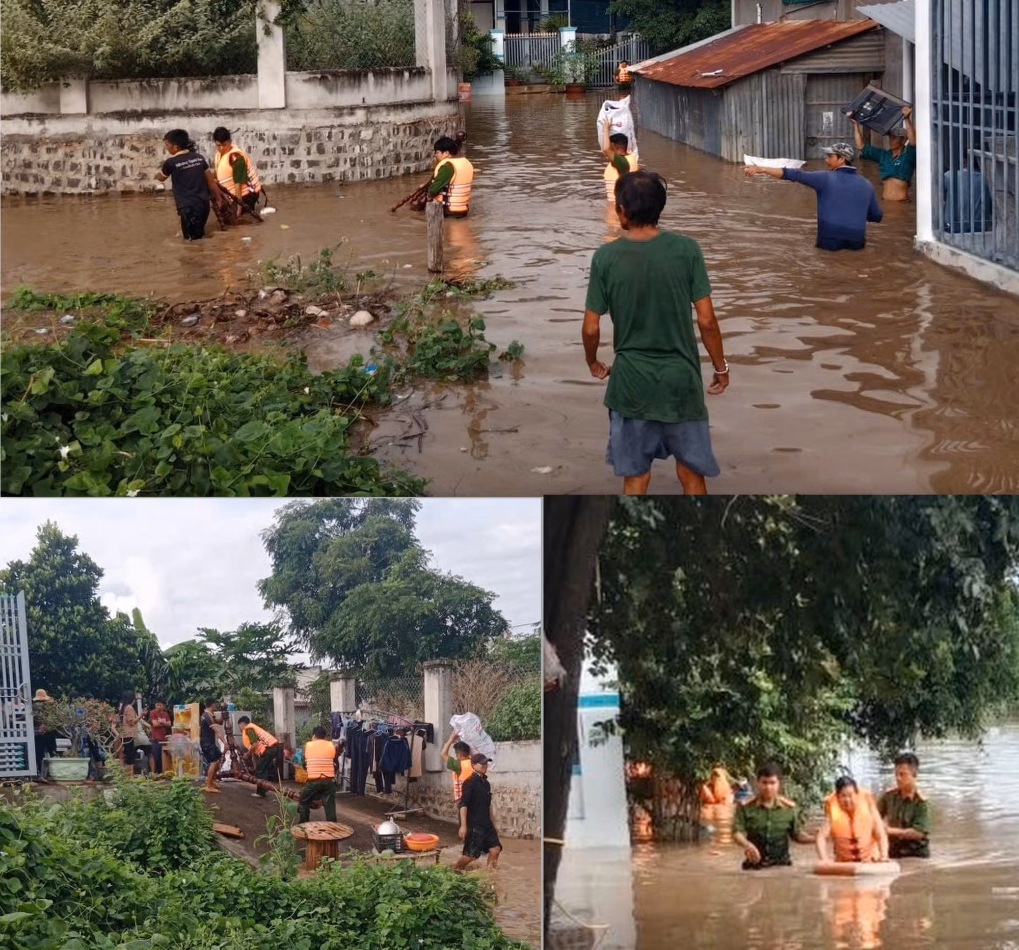 Công an Lâm Đồng tích cực ứng phó, cứu trợ người dân trong mưa lũ -0
