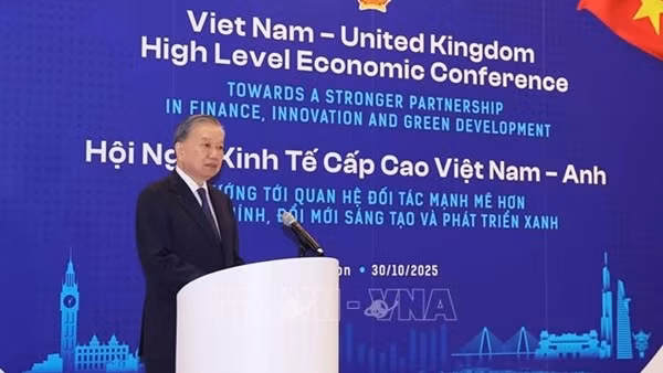 Tổng Bí thư Tô Lâm dự Hội nghị Kinh tế Cấp cao Việt Nam - Anh