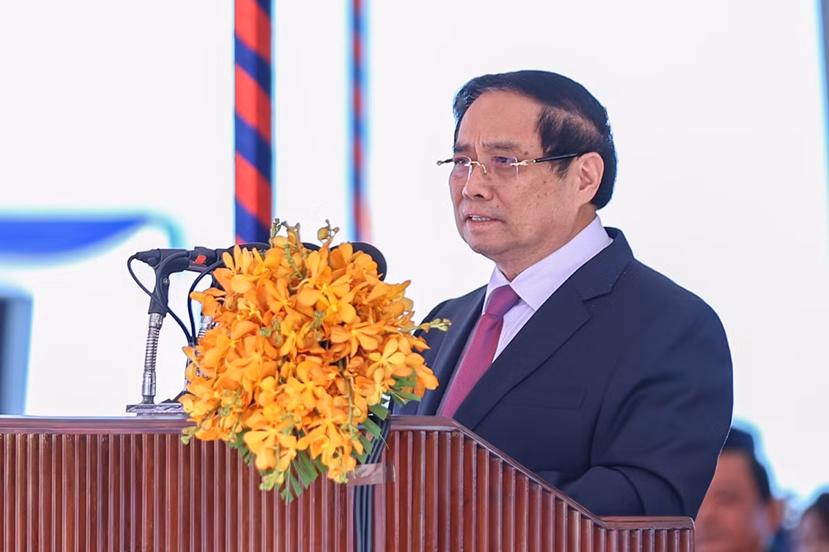 Thủ tướng Phạm Minh Chính cùng Thủ tướng Campuchia khai trương cặp cửa khẩu quốc tế mới -0