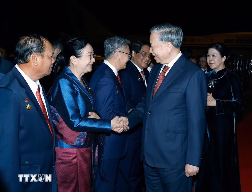 Tổng Bí thư Tô Lâm và Phu nhân kết thúc tốt đẹp chuyến thăm cấp Nhà nước tới Lào -0