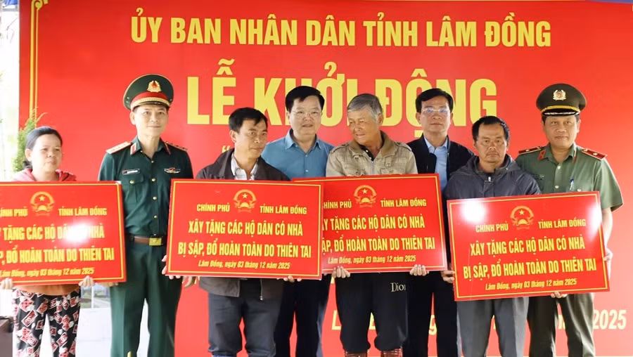Khởi công thêm nhiều căn nhà ở Lâm Đồng trong “Chiến dịch Quang Trung” -0